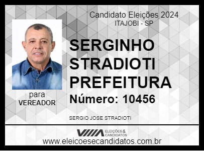 Candidato SERGINHO STRADIOTO 2024 - ITAJOBI - Eleições