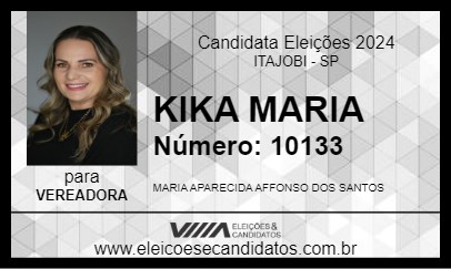 Candidato KIKA MARIA 2024 - ITAJOBI - Eleições