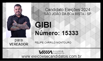 Candidato GIBI 2024 - SÃO JOÃO DA BOA VISTA - Eleições