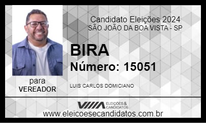 Candidato BIRA 2024 - SÃO JOÃO DA BOA VISTA - Eleições