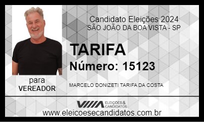 Candidato TARIFA 2024 - SÃO JOÃO DA BOA VISTA - Eleições