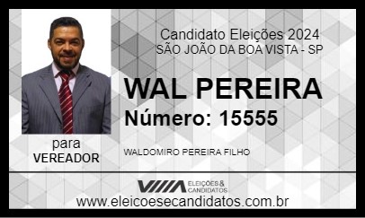 Candidato WAL PEREIRA 2024 - SÃO JOÃO DA BOA VISTA - Eleições