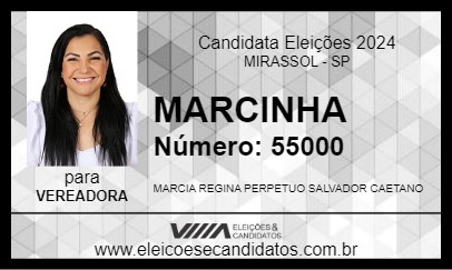 Candidato MARCINHA 2024 - MIRASSOL - Eleições