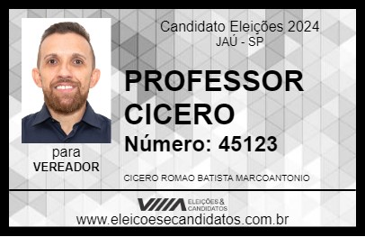 Candidato CICERO MARCOANTONIO 2024 - JAÚ - Eleições