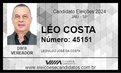 Candidato LÉO COSTA 2024 - JAÚ - Eleições