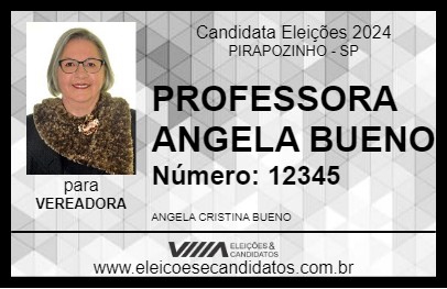 Candidato PROFESSORA CRISTINA BUENO 2024 - PIRAPOZINHO - Eleições