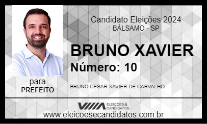 Candidato BRUNO XAVIER 2024 - BÁLSAMO - Eleições