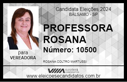 Candidato PROFESSORA ROSANA 2024 - BÁLSAMO - Eleições