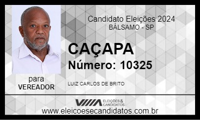 Candidato CAÇAPA 2024 - BÁLSAMO - Eleições