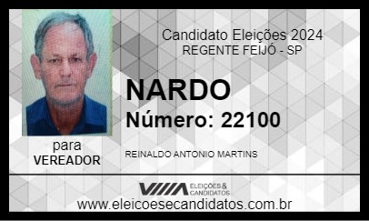 Candidato NARDO 2024 - REGENTE FEIJÓ - Eleições