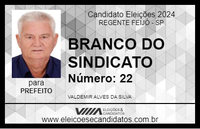 Candidato BRANCO DO SINDICATO 2024 - REGENTE FEIJÓ - Eleições