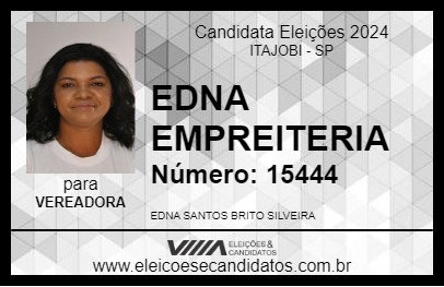 Candidato EDNA EMPREITERIA 2024 - ITAJOBI - Eleições