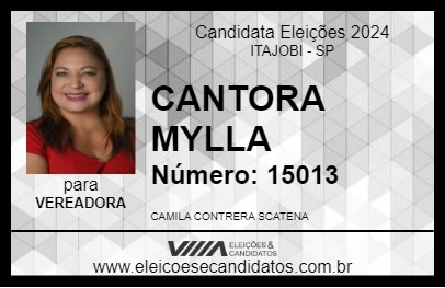 Candidato CANTORA MYLLA 2024 - ITAJOBI - Eleições