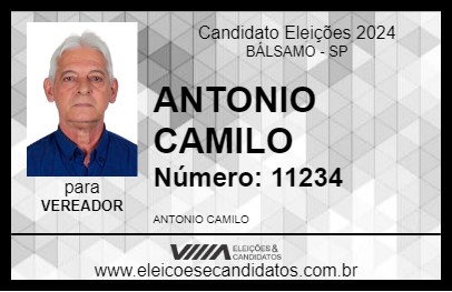 Candidato ANTONIO CAMILO 2024 - BÁLSAMO - Eleições