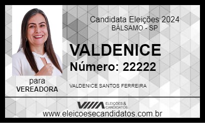 Candidato VALDENICE 2024 - BÁLSAMO - Eleições