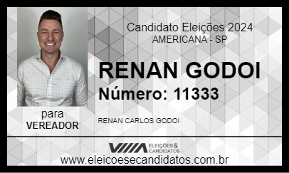 Candidato RENAN GODOI 2024 - AMERICANA - Eleições