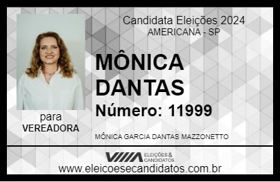 Candidato MÔNICA DANTAS 2024 - AMERICANA - Eleições