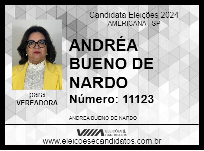 Candidato ANDRÉA BUENO DE NARDO 2024 - AMERICANA - Eleições