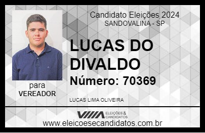 Candidato LUCAS DO DIVALDO 2024 - SANDOVALINA - Eleições