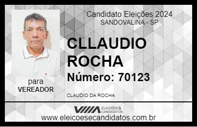 Candidato CLAUDIO ROCHA 2024 - SANDOVALINA - Eleições