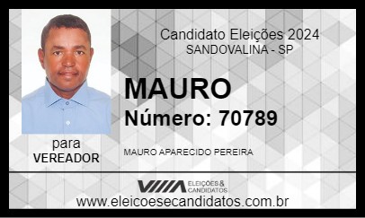 Candidato MAURO 2024 - SANDOVALINA - Eleições