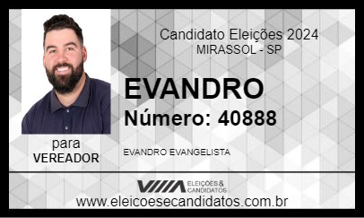 Candidato EVANDRO 2024 - MIRASSOL - Eleições