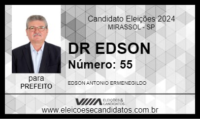 Candidato DR EDSON 2024 - MIRASSOL - Eleições