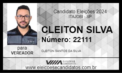 Candidato CLEITON SILVA 2024 - ITAJOBI - Eleições