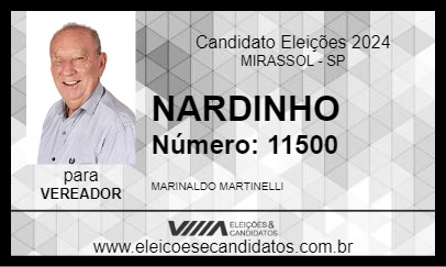 Candidato NARDINHO 2024 - MIRASSOL - Eleições