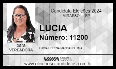 Candidato LUCIA 2024 - MIRASSOL - Eleições