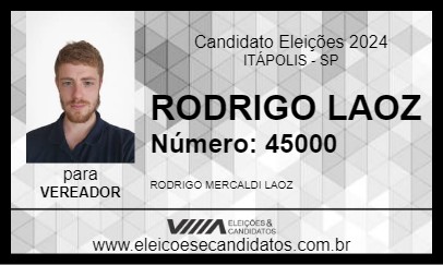 Candidato RODRIGO LAOZ 2024 - ITÁPOLIS - Eleições