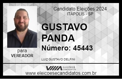 Candidato GUSTAVO PANDA 2024 - ITÁPOLIS - Eleições