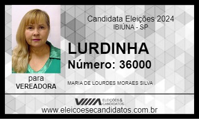 Candidato MARIA DE LOURDES 2024 - IBIÚNA - Eleições