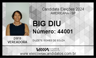 Candidato BIG DIU 2024 - AMERICANA - Eleições