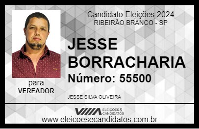 Candidato JESSE BORRACHARIA 2024 - RIBEIRÃO BRANCO - Eleições