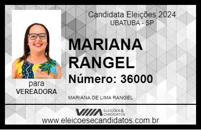 Candidato MARIANA RANGEL 2024 - UBATUBA - Eleições