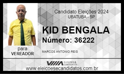 Candidato MARCOS KID BENGALA 2024 - UBATUBA - Eleições