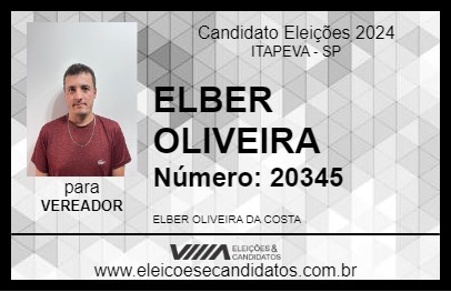 Candidato ELBER OLIVEIRA 2024 - ITAPEVA - Eleições