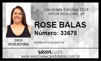 Candidato ROSE BALAS 2024 - ARTUR NOGUEIRA - Eleições