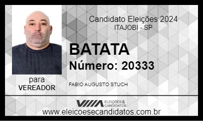 Candidato BATATA 2024 - ITAJOBI - Eleições