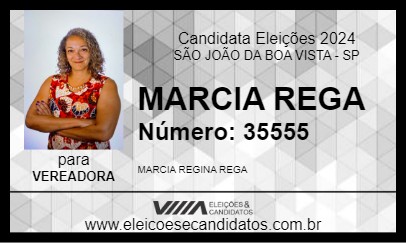 Candidato MARCIA REGA 2024 - SÃO JOÃO DA BOA VISTA - Eleições