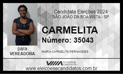 Candidato CARMELITA 2024 - SÃO JOÃO DA BOA VISTA - Eleições