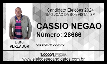 Candidato CASSIO NEGAO 2024 - SÃO JOÃO DA BOA VISTA - Eleições