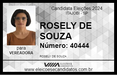 Candidato ROSELY DE SOUZA 2024 - ITAJOBI - Eleições