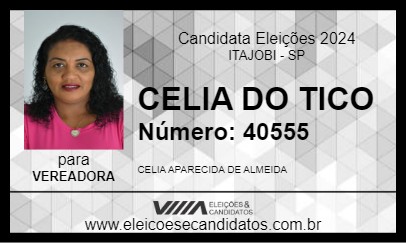 Candidato CELIA DO TICO 2024 - ITAJOBI - Eleições