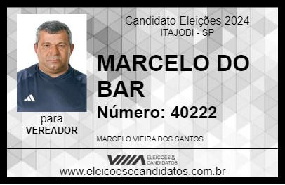 Candidato MARCELO DO BAR 2024 - ITAJOBI - Eleições