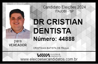 Candidato DR CRISTIAN DENTISTA 2024 - ITAJOBI - Eleições