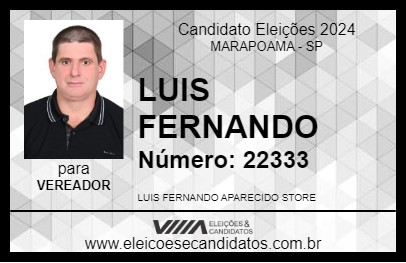 Candidato LUIS FERNANDO 2024 - MARAPOAMA - Eleições