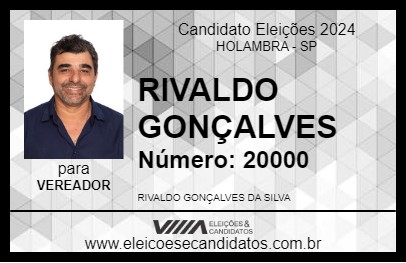 Candidato RIVALDO GONÇALVES 2024 - HOLAMBRA - Eleições