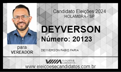 Candidato DEYVERSON 2024 - HOLAMBRA - Eleições